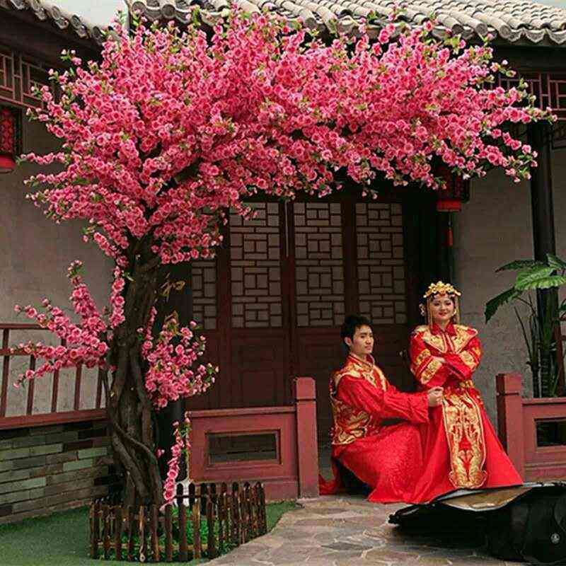 仿真桃花树室内外商场酒店玻璃钢假樱花树工程景区树仿生人造景观,商业/办公家具,假山/仿真造景,淘宝优惠券,粉丝福利购,淘宝优惠卷