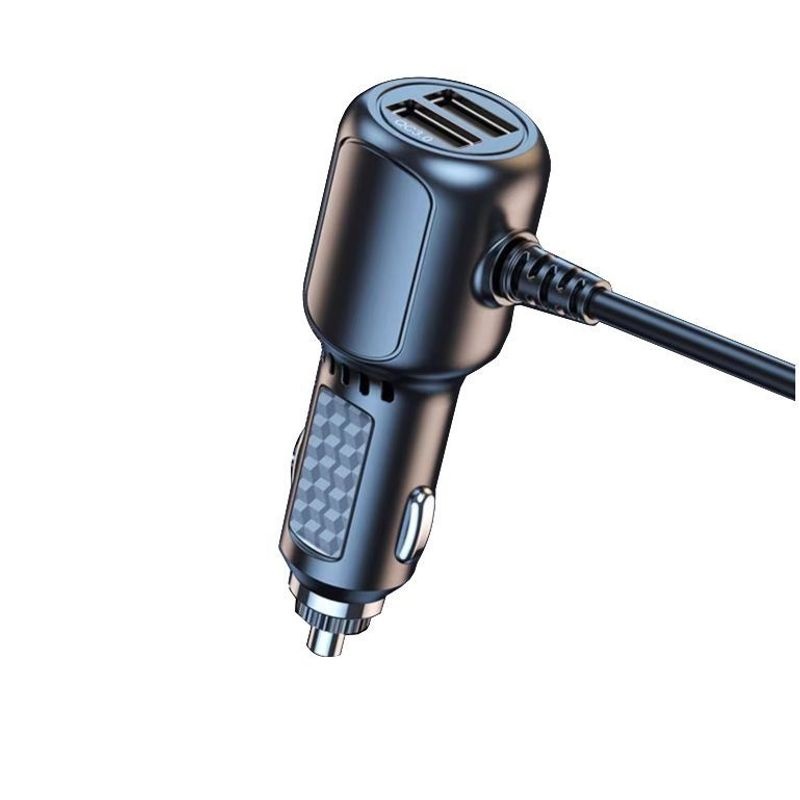 电子狗DC3.5弯头电源充电器线充电器双USB12V2A车载电源线点烟器