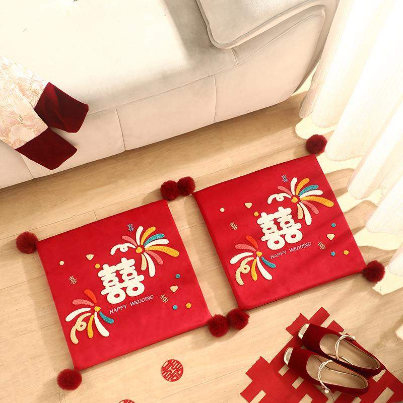 婚房道具红色坐垫结婚仪式垫婚礼感跪垫垫沙发敬茶喜字福装饰拜堂,节庆用品/礼品,婚庆跪垫,淘宝优惠券,粉丝福利购,淘宝优惠卷