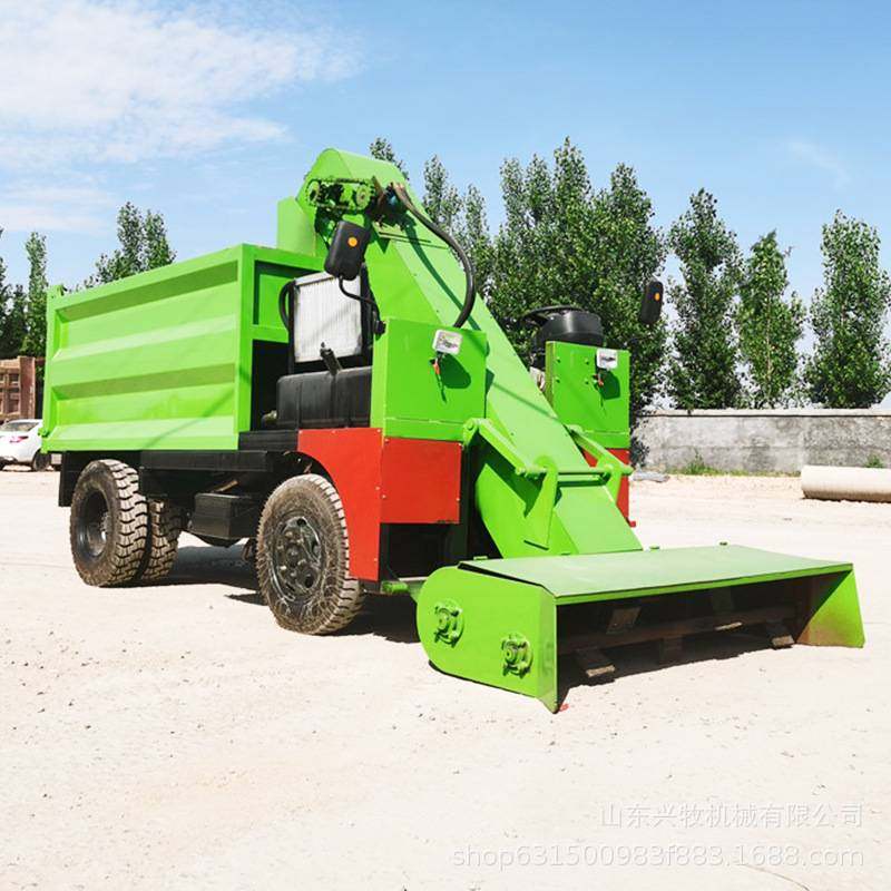 牛场2立方全自动收粪机大型四驱圈舍清圈车牛羊粪便捡拾铲粪设备