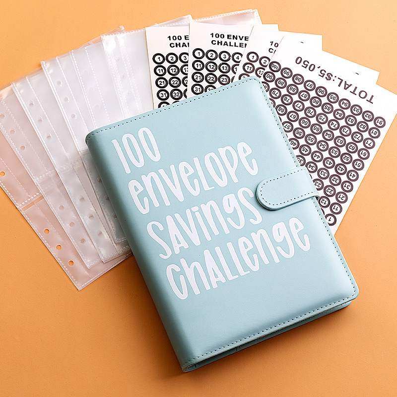 新品 100EnvelopeChallenge信封100天挑战存钱活页夹本手账创意收,文具电教/文化用品/商务用品,手帐/日程本/计划本,淘宝优惠券,粉丝福利购,淘宝优惠卷