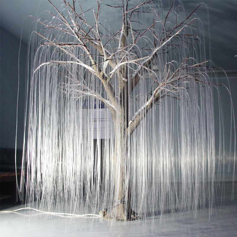 户外文旅LED光纤树灯饰亚克力RGB防水景观照明圣诞树灯亮化灯光秀