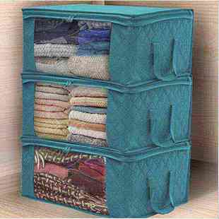 亚马逊爆款 棉被棉被袋袋袋收纳袋透明衣物无纺布收纳防尘 217款