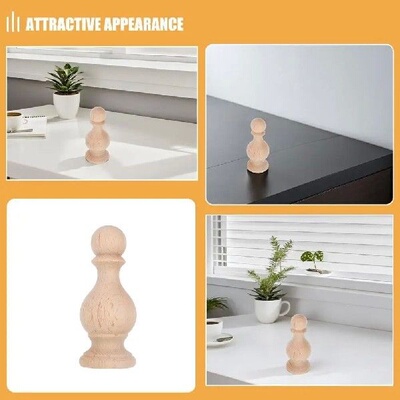 2 Pcs Carving Solid Wood Wooden Craft Sticks Construction