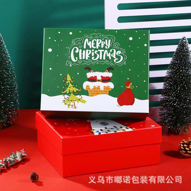 批发大号圣诞节礼物包装盒礼盒果圣诞平安夜礼品盒平安盒圣诞