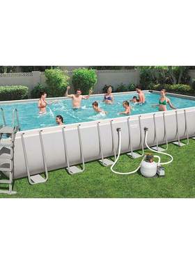 Bestway56623 9米矩形支架水池套装 家庭大支架游泳池户外游泳池