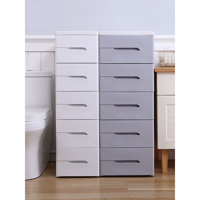 38宽40深抽屉式收纳柜 塑料厨房夹缝收纳柜 浴室边窄柜卧室储物柜