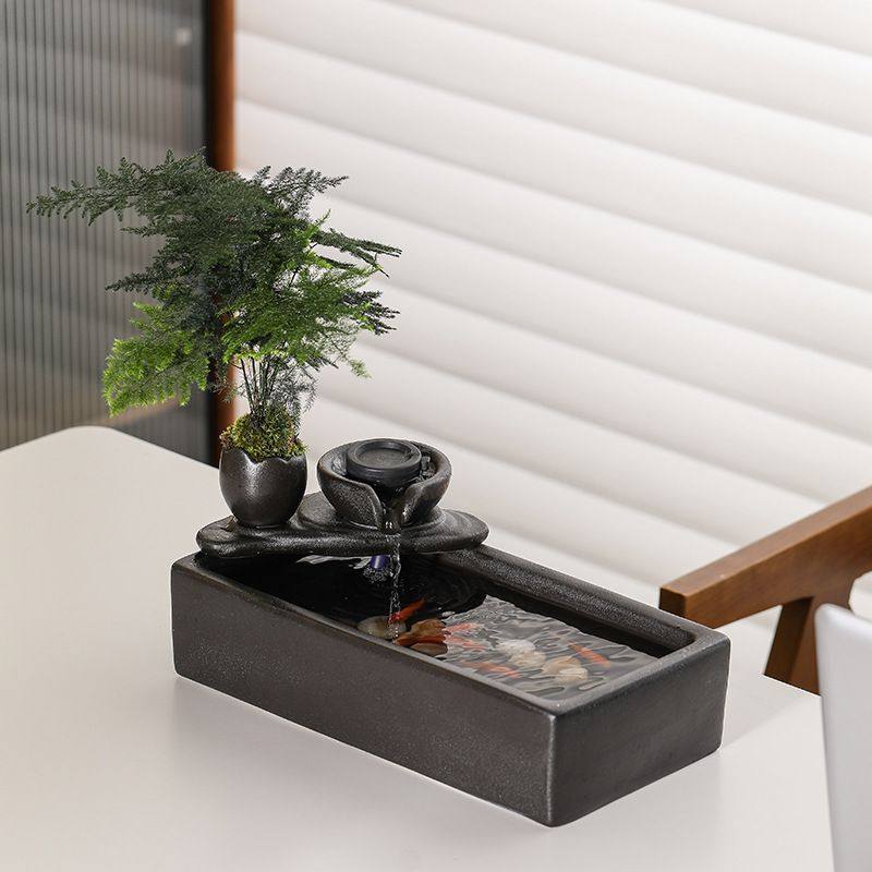 流水摆件循环水喷泉创意陶瓷装饰品办公室微桌面招财景观客厅生财,家居饰品,流水摆件,淘宝优惠券,粉丝福利购,淘宝优惠卷