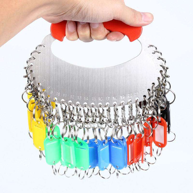 不锈钢钥匙管理盘 易摘取龙虾扣 挂钩标记分类牌手提锁匙板串环圈,商业/办公家具,吊环,淘宝优惠券,粉丝福利购,淘宝优惠卷