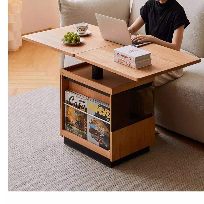 镜湖茶车实木升降茶几茶桌移动可餐桌樱桃木边折叠客厅伸缩两用几,住宅家具,移动边几/推车,淘宝优惠券,粉丝福利购,淘宝优惠卷