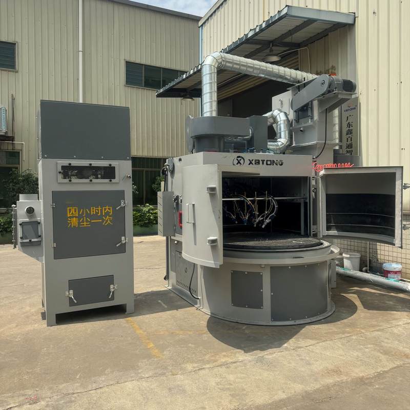 圆形转盘自动喷砂机汽车轮毂喷砂机大件模具自动喷砂机全自动台式