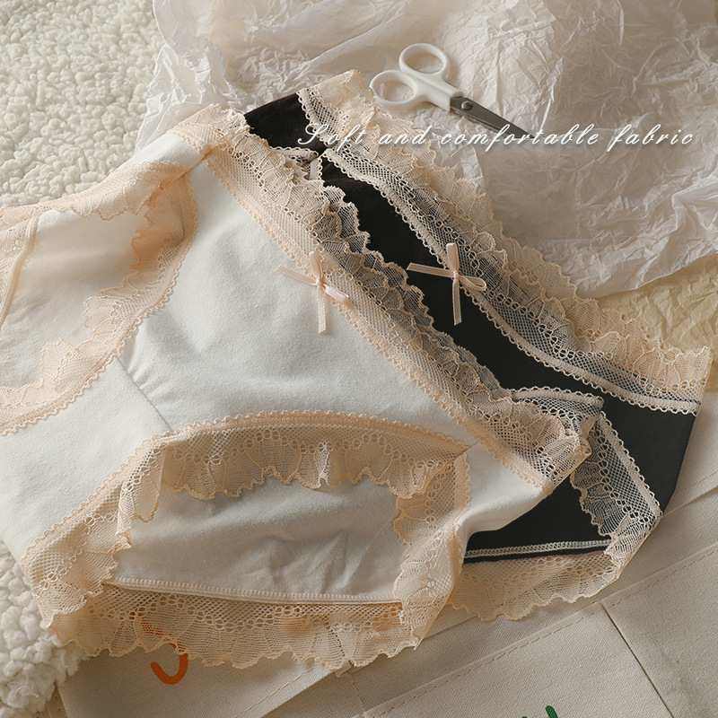 新品 日系美少女蕾丝高开叉纯棉内裤女中低腰舒适棉性感无痕女士,女士内衣/男士内衣/家居服,女三角裤,淘宝优惠券,粉丝福利购,淘宝优惠卷