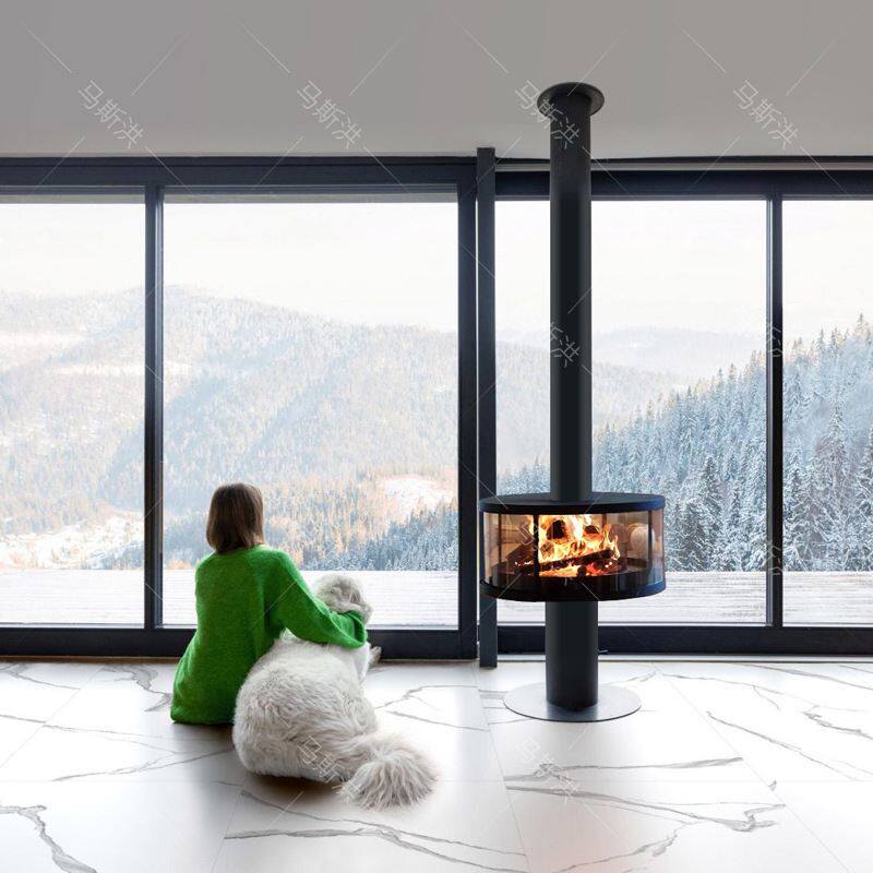 定制悬挂式壁炉真火燃木酒精取暖器现代法式别墅客厅吊挂火炉装饰,住宅家具,庭院烤火炉,淘宝优惠券,粉丝福利购,淘宝优惠卷