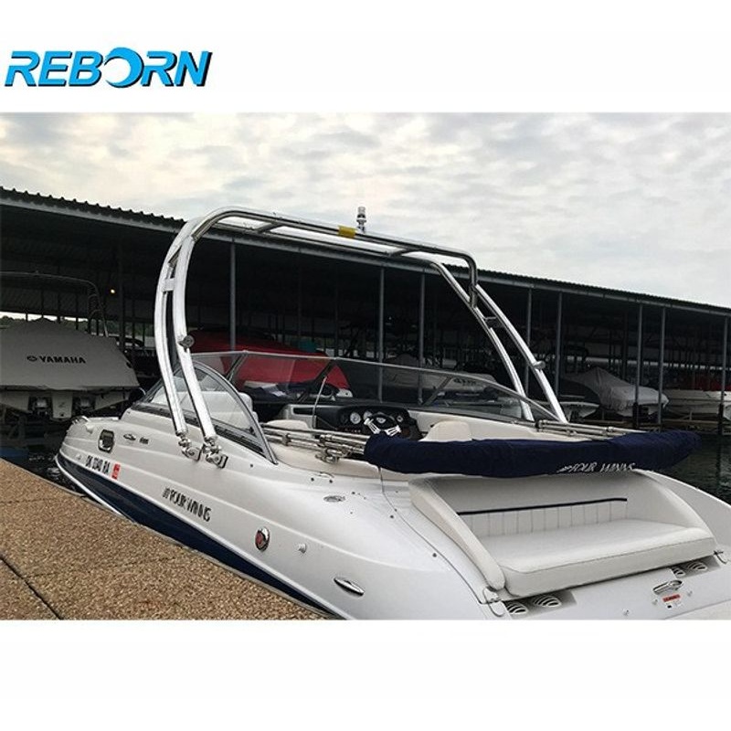 游艇船舶正面朝前滑水塔滑水架57毫米抛光REBORN品牌T-FWC2.25P