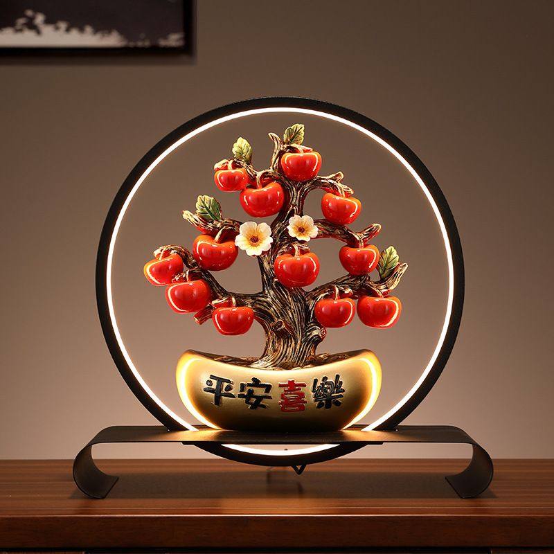 新中式喜上眉梢摆件玄关博古架婚房电视柜酒柜装饰品柿子摆件客厅,家居饰品,国学摆件,淘宝优惠券,粉丝福利购,淘宝优惠卷