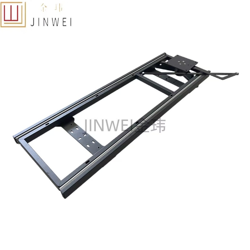 金玮源头厂家坚固耐用1.6-2.2米单边旋转导轨功能五金长餐桌架