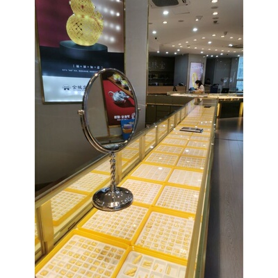 珠宝店镜子柜台专用双面镜台式试戴货镜道具首饰化妆眼镜镜店金店