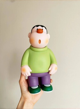 可调节歪头胖虎手版新款节日公仔摆件登场Q模型2024办电视柜礼物