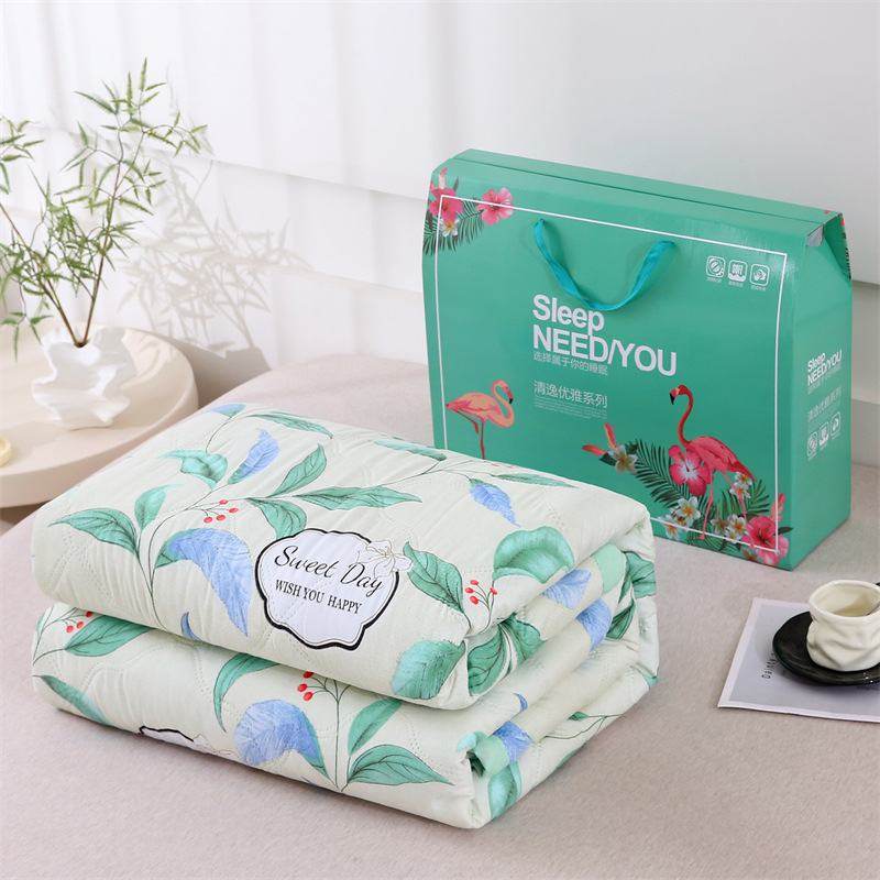 夏凉被礼品薄被做化纤夏空调礼盒装被子庆活动店送柔软被被盒,床上用品,化纤被,淘宝优惠券,粉丝福利购,淘宝优惠卷