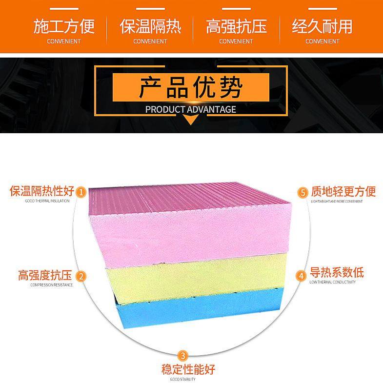挤塑保温板b2级阻燃填充耐高温保温材料屋顶隔热挤塑板聚苯板地面