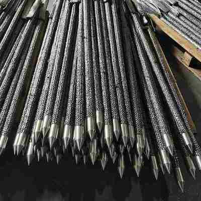 快装式石墨接地极石墨石墨柔性极接地接地线接地防雷基极石墨垂直