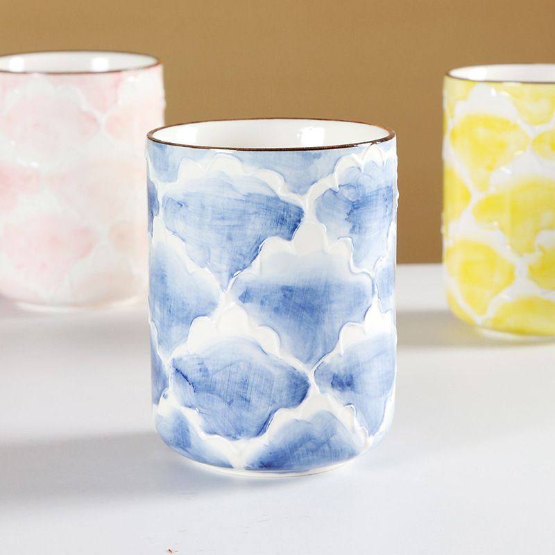 玖田烧陶瓷杯子高杯水杯杯值酒店釉喝个人饮料颜日式茶杯手绘下彩,餐饮具,焖烧杯,淘宝优惠券,粉丝福利购,淘宝优惠卷