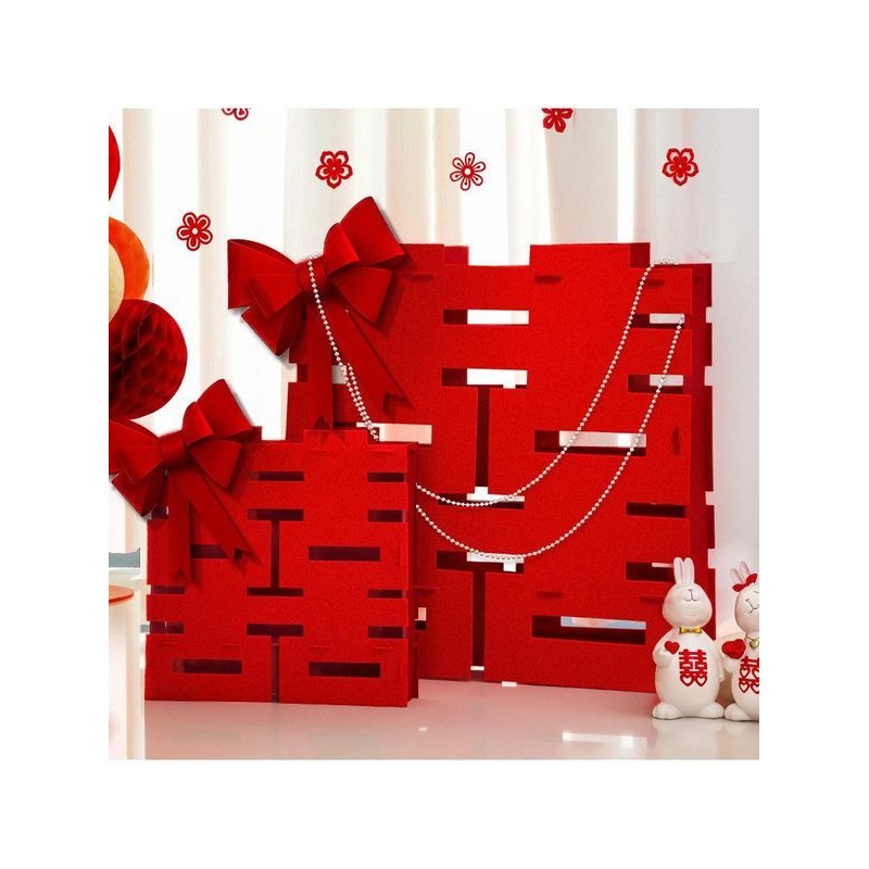 卧室床头柜子喜字摆件新房间结婚装饰婚房布置套装客厅男女方婚礼