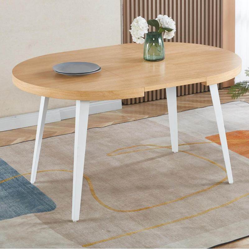 小户型简易可伸缩组合餐厅现代简约北欧圆形密度板商务可调节圆桌,住宅家具,板木餐桌,淘宝优惠券,粉丝福利购,淘宝优惠卷