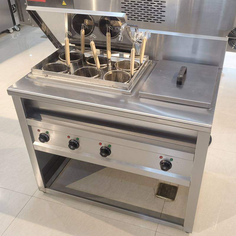 自动煮面机九孔煮面熬汤一体炉电热商用燃气6头冒菜麻辣烫水饺炉