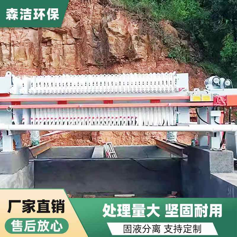 350平方大型压滤机全自动程控压滤泥浆固化设备锂矿污水处理过滤