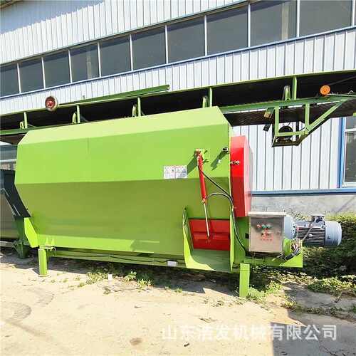 养殖用大型立式双绞龙拌草机TMR全混合日粮制备机麦草粉碎搅拌机