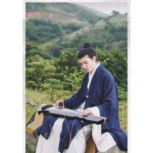 汉服明制道袍长袍明制三清领长衫 比甲鹤氅道家传统男女素色披风