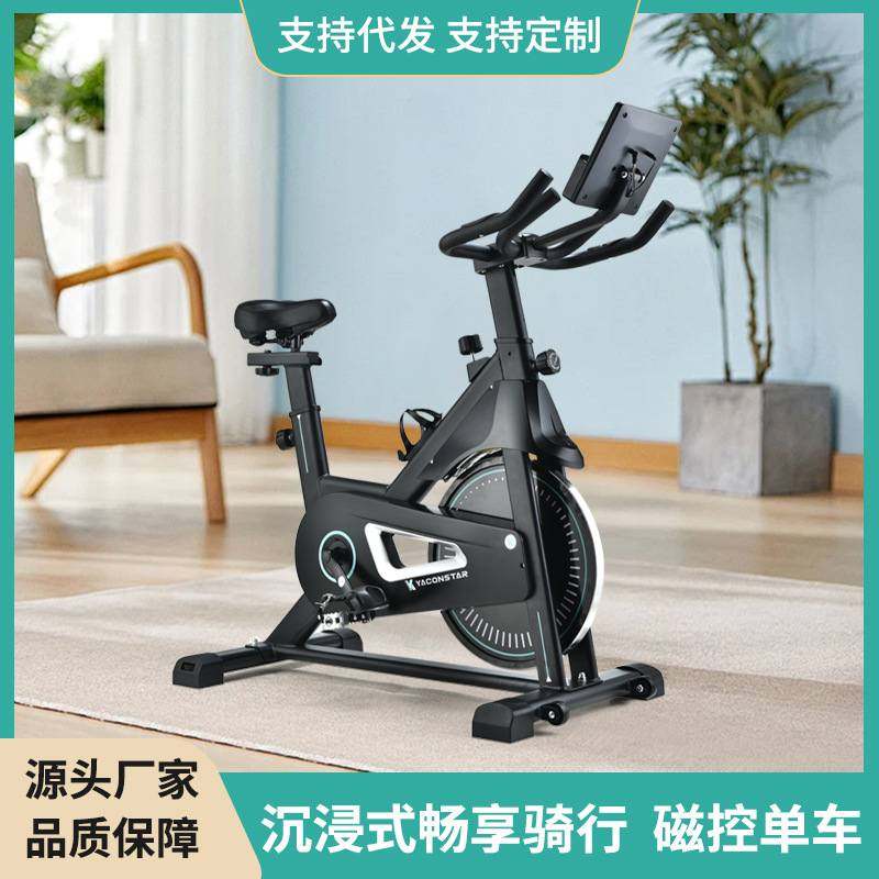定制跨境动感单车家用运动自行车触屏磁控健身房训练脚踏车logo
