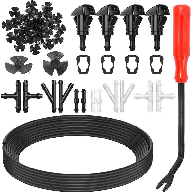 52合1前挡风玻璃清洗喷嘴套件4805742AB,5116079AA流体软管连接器