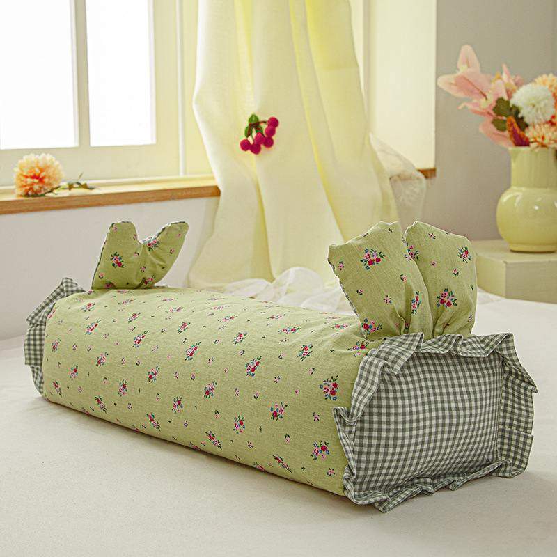 全棉双层纱小碎花儿童枕式耳朵韩护荞麦枕印花花边兔可拆洗可爱颈,床上用品,功能枕/保健枕/养生枕,淘宝优惠券,粉丝福利购,淘宝优惠卷