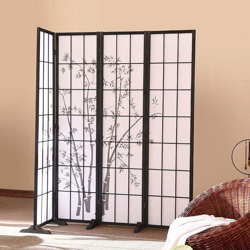 日式木质屏风客厅隔断松木玄关饭店折叠办公办公室实木家居酒店