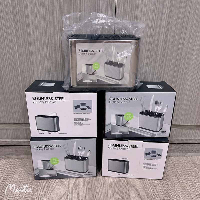日常生活用品新款厨房家用不锈钢勺筷子收纳盒一体餐具沥水多功能,餐饮具,筷子盒,淘宝优惠券,粉丝福利购,淘宝优惠卷