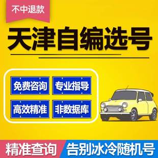 天津市机动车新汽车新能源自编查询12123自选被占用选车牌号选号