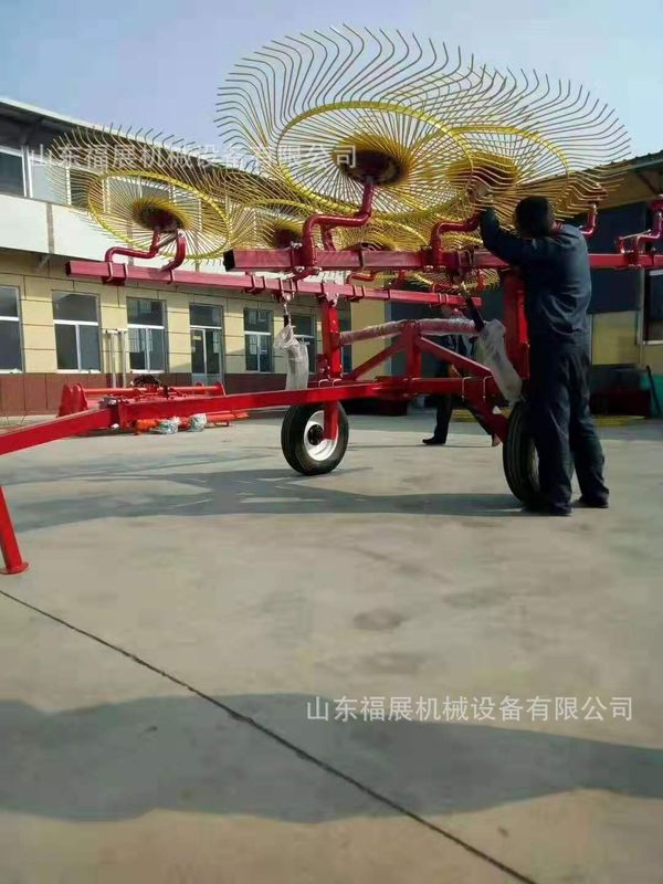 农用拖拉机悬挂式4盘搂草机 牧草收割搂草机牧草秸秆指盘式搂草机