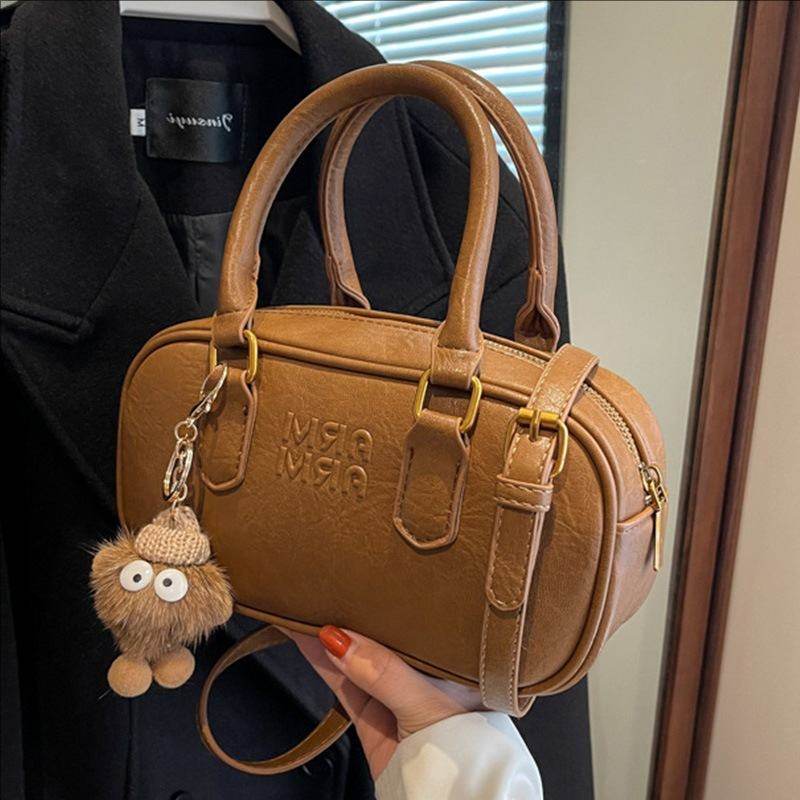 新品 小众复古手提枕头包女2025新款百搭时尚高级感单肩斜挎包,箱包皮具/热销女包/男包,手拿包,淘宝优惠券,粉丝福利购,淘宝优惠卷