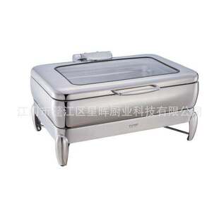 304不锈钢自助餐炉 江门可视四脚布菲炉 长方形保温加热自助餐炉