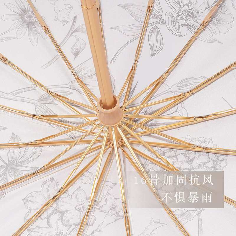 16骨雨伞女生高颜两用防晒太阳伞折叠晴值双人女加大伞遮雨伞复古,居家日用,伞,淘宝优惠券,粉丝福利购,淘宝优惠卷