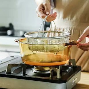 手提式蒸篮不锈钢油炸网篮油炸带玉米篮提手跨境篮沥水马铃薯蒸