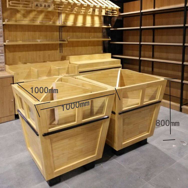 新款木质粮仓超市米面杂粮散货分储仓 厂家定制店铺米斗散装食品,商业/办公家具,糖果柜/杂粮柜/散装柜,淘宝优惠券,粉丝福利购,淘宝优惠卷