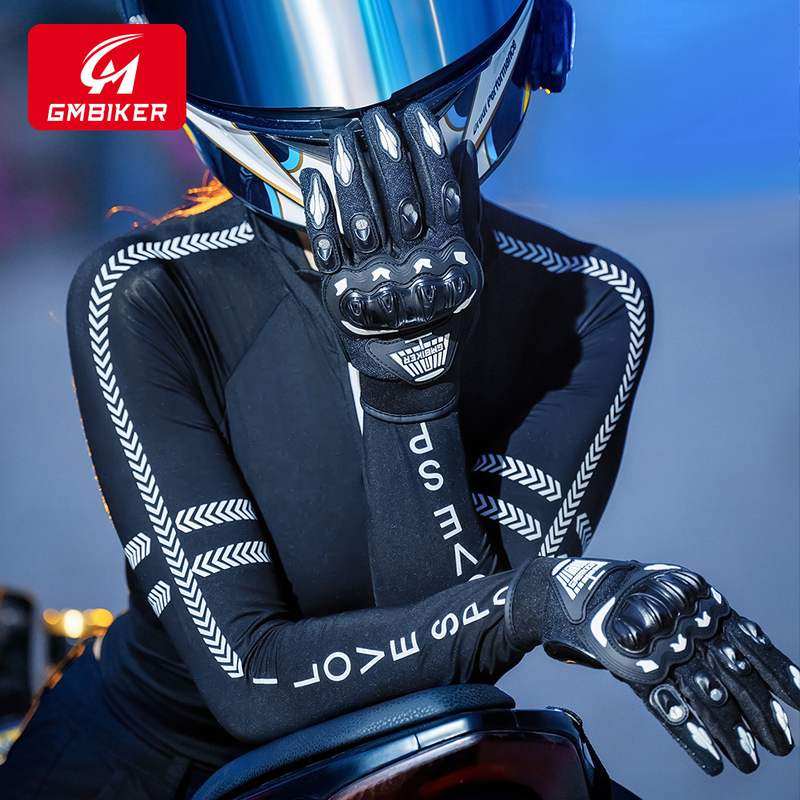 摩托车手套透气防护触屏四季骑车电动车款全骑行机车夏季装备薄指