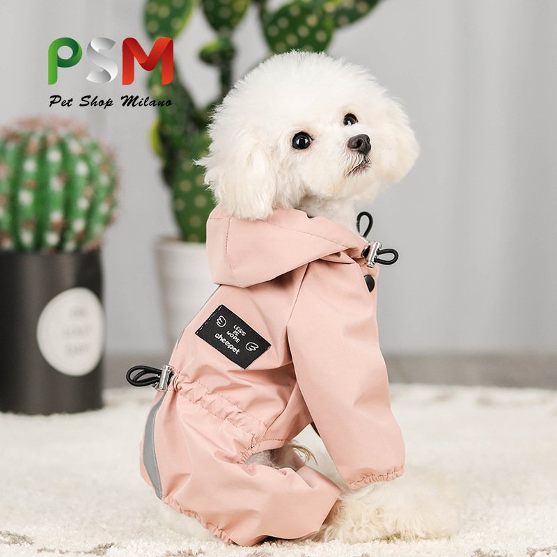 新品PSM宠物狗狗服装 防雨透气反光衣服  狗四脚雨衣猫狗用品