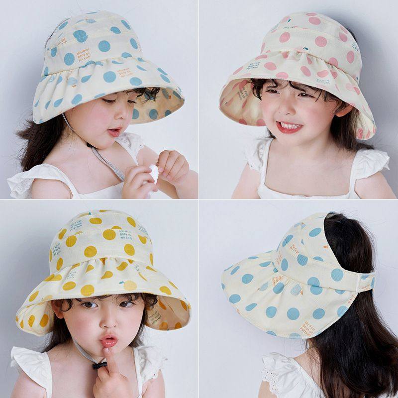 新品 一潘 儿童防晒帽夏季ins大帽檐女童帽宝宝遮阳太阳帽空顶帽,服饰配件/皮带/帽子/围巾,防晒帽,淘宝优惠券,粉丝福利购,淘宝优惠卷