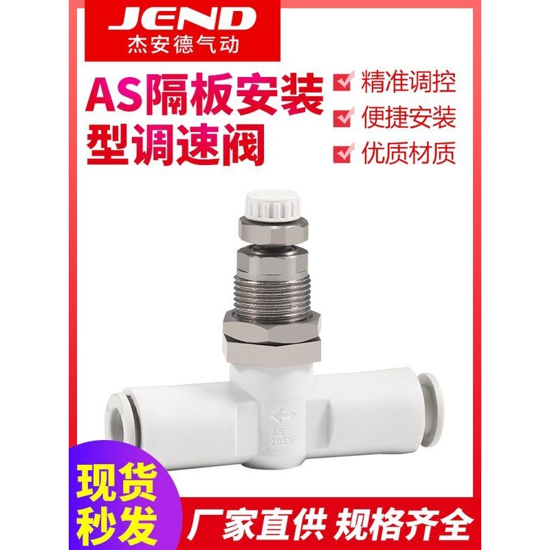 隔板安装式调速接头节流阀AS1001F/2001F/3001F-4/6/8/10/12-3
