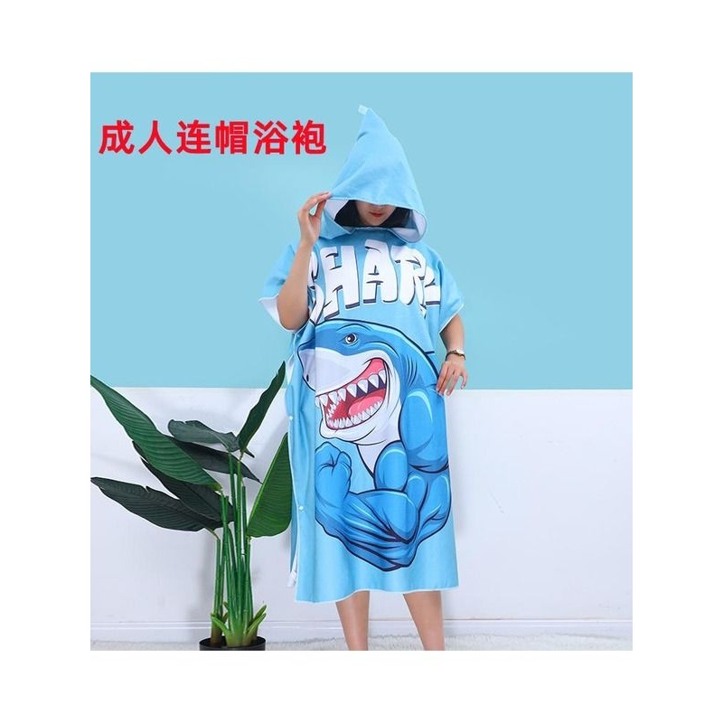 游泳浴巾儿童成人速干毛巾海边防晒沙滩吸水巾便携健身浴袍斗篷