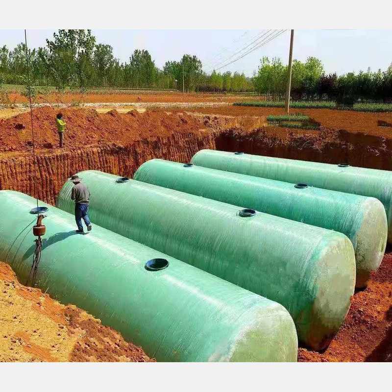 玻璃钢化粪池桶加厚三格式隔油池玻璃钢化粪池 隔油池 结构形式卧